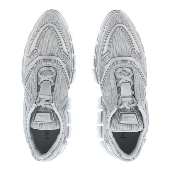 Prada Monolith Evolution Thunder Lug Sole Silver Platform Flat Low Sneaker 38 - Picture 6 of 12